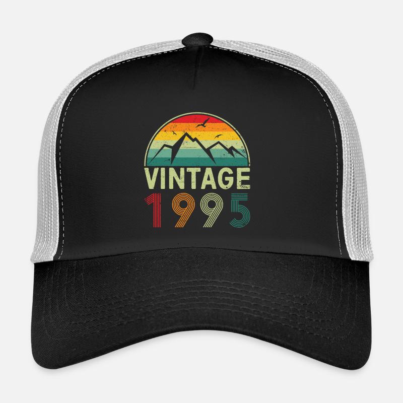 Retro Mountain Sunset Vintage 1950 Graphic Trucker Cap