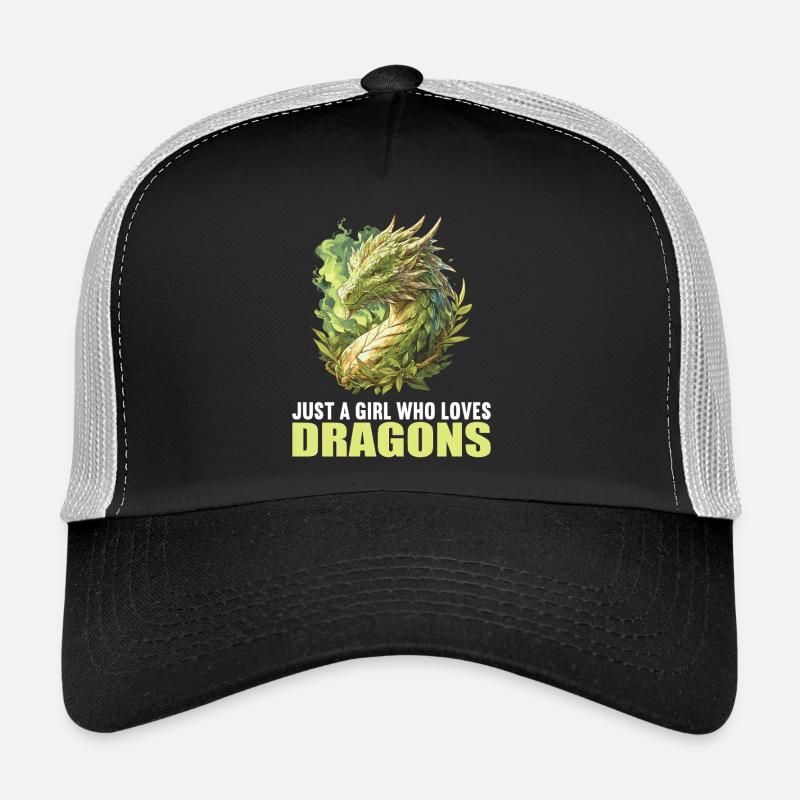 Drachen Drache - Trucker Cap - Schwarz/Steingrau