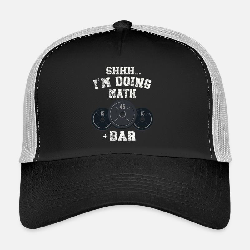 Shhh I'm Doing Math Weight Bar Lifting Workout  - Trucker Cap - Schwarz/Steingrau