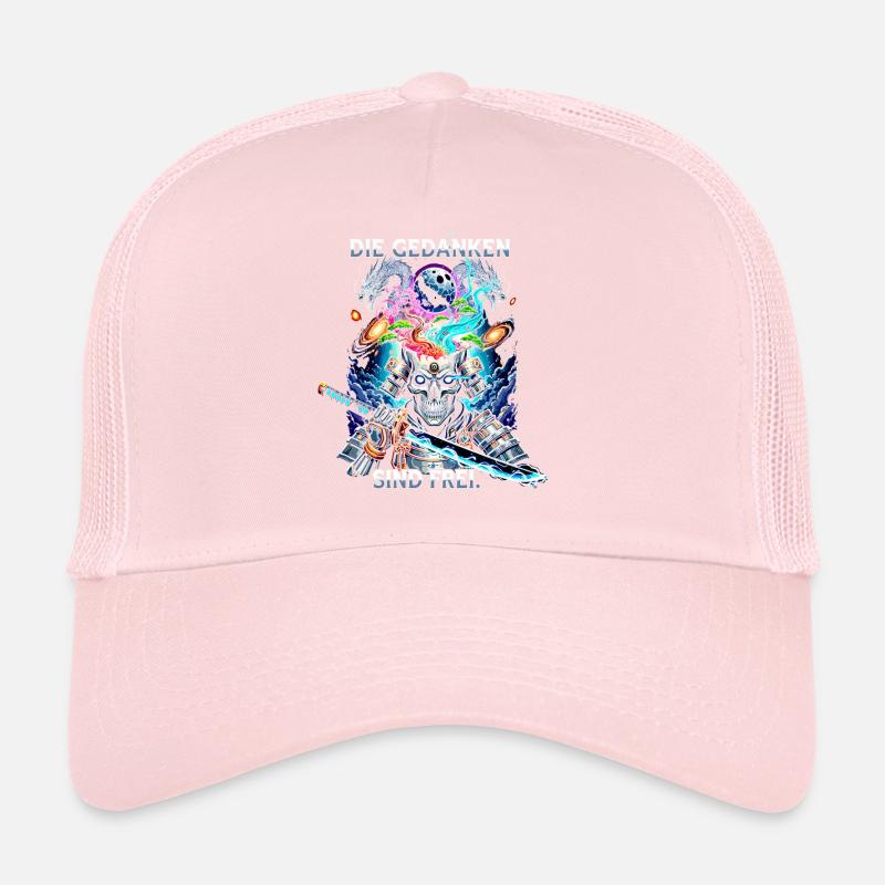 Les pensées sont gratuites crâne samouraï Casquette trucker 