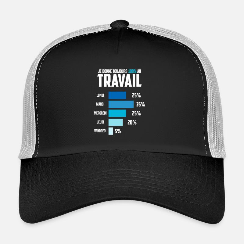 I Always Give 100% to Work Humor Office Trucker Cap
