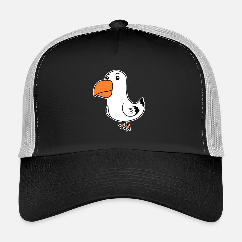 Cute Seagull Cartoon Trucker Cap