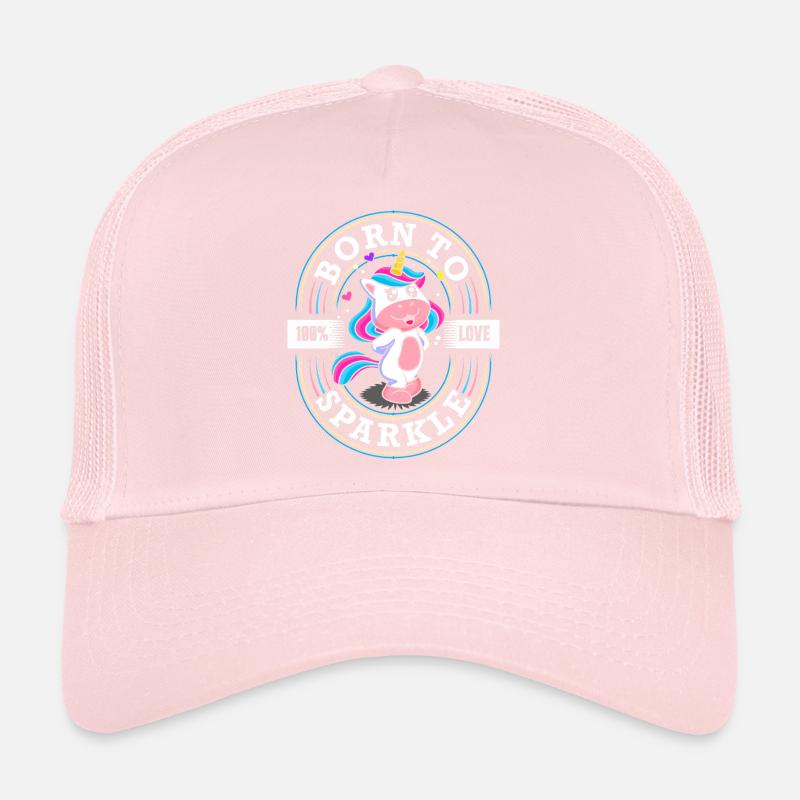 Born to Sparkle - Licorne douce - Glitter Casquette trucker 