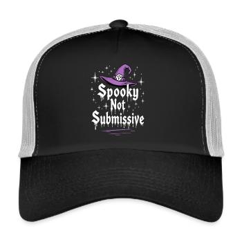Dicton effrayant et non soumis pour Halloween - Casquette trucker  - noir/gris pierre - Devant
