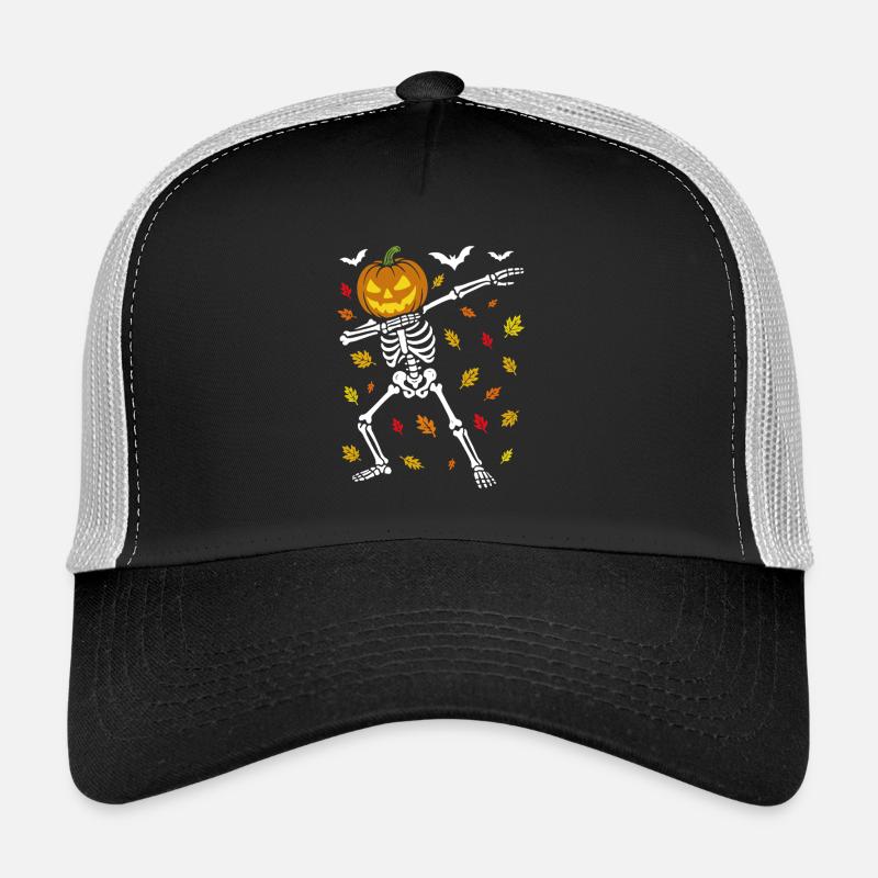 Squelette de danse d'Halloween - Dabbing Autumn Casquette trucker 