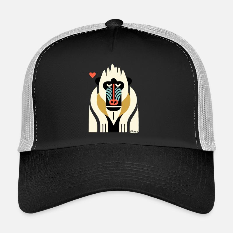 Fette Stammes-Mandrill-Affenillustration Trucker Cap