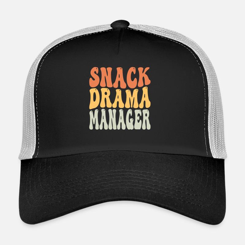 Snack Drama Manager Enseignants Typographie Design Casquette trucker 