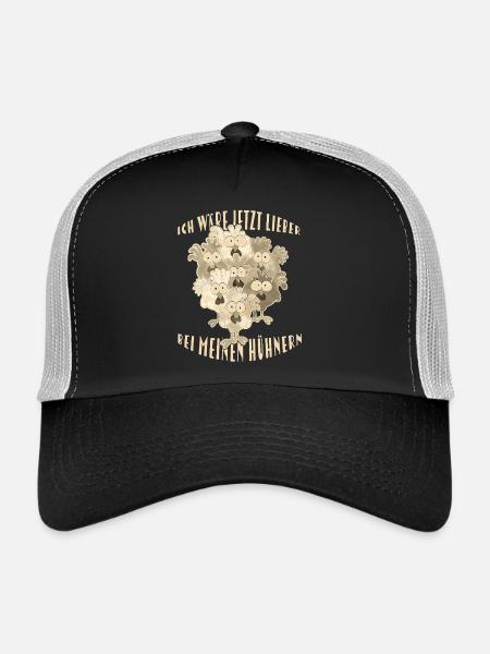 Chickens Saying - Trucker Cap - black/stone grey - Front