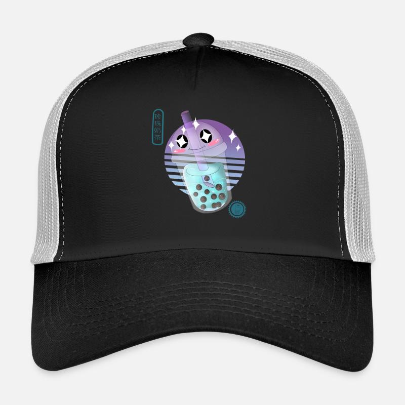 Kawaii Bubble Tea Illustration Trucker Cap