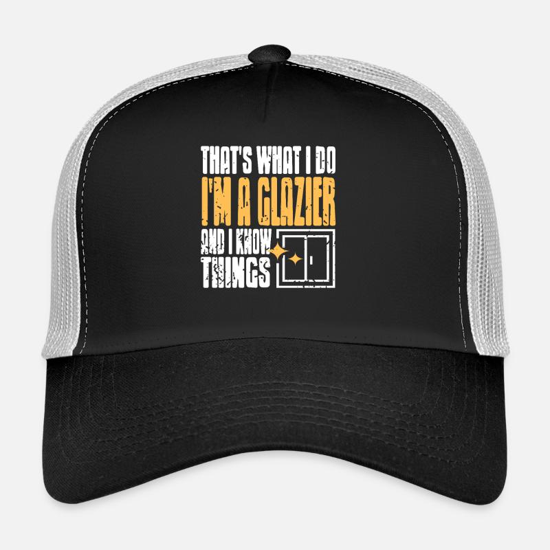 Propulsé par Glass Retro Window Worker Glazier Pride Casquette trucker 