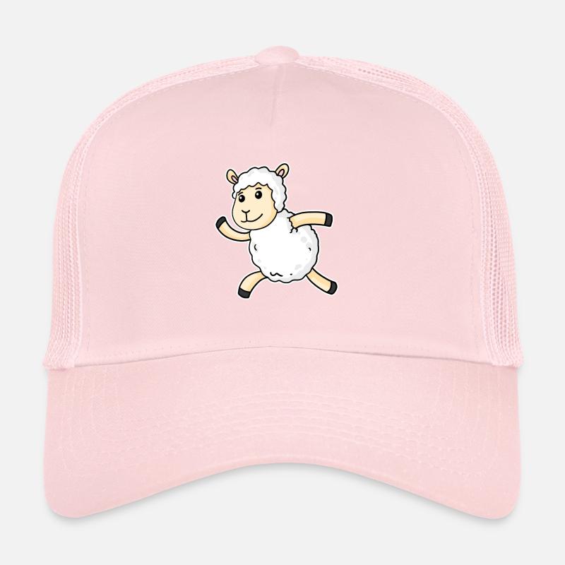 Funny sheep running Trucker Cap