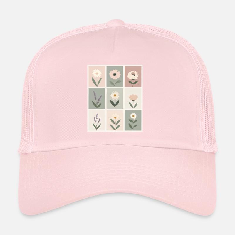 Floral patterns in soft pastel colors Trucker Cap