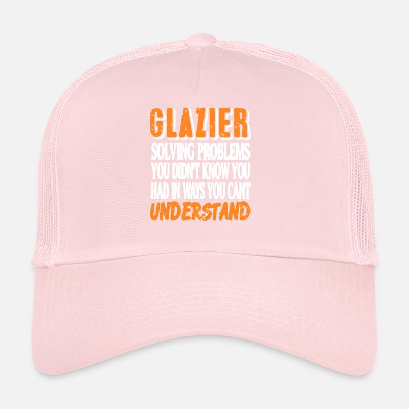 Glazier Nutritional Facts Parody Work Skill Humor Trucker Cap