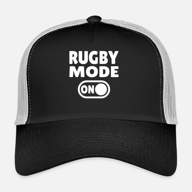 Rugby Mode ON - Rugby Leidenschaft pur - Trucker Cap - Schwarz/Steingrau