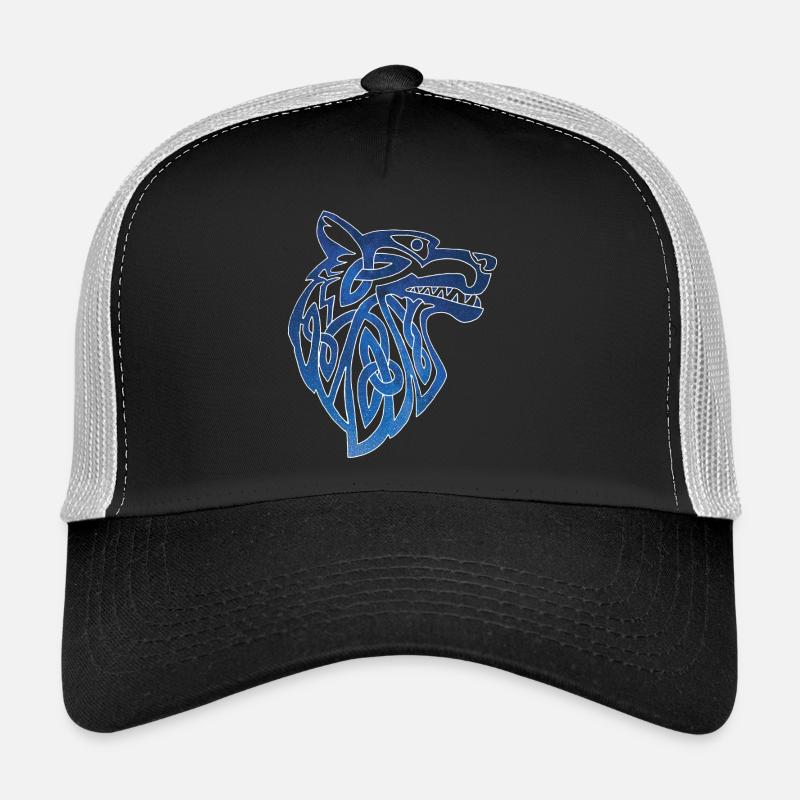 Viking wolf and starry sky Trucker Cap