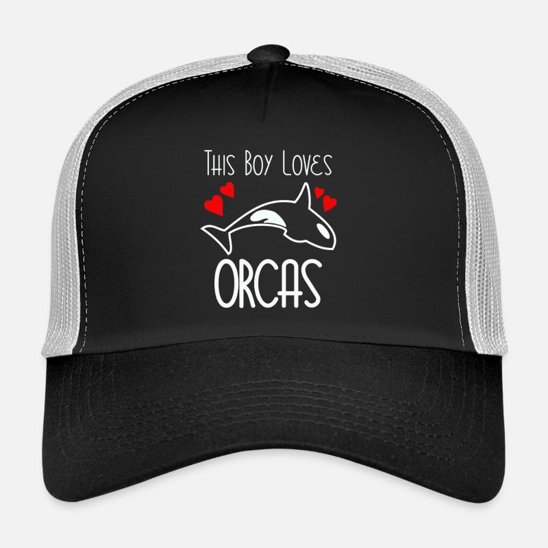 This Boy Loves Orcas Trucker Cap