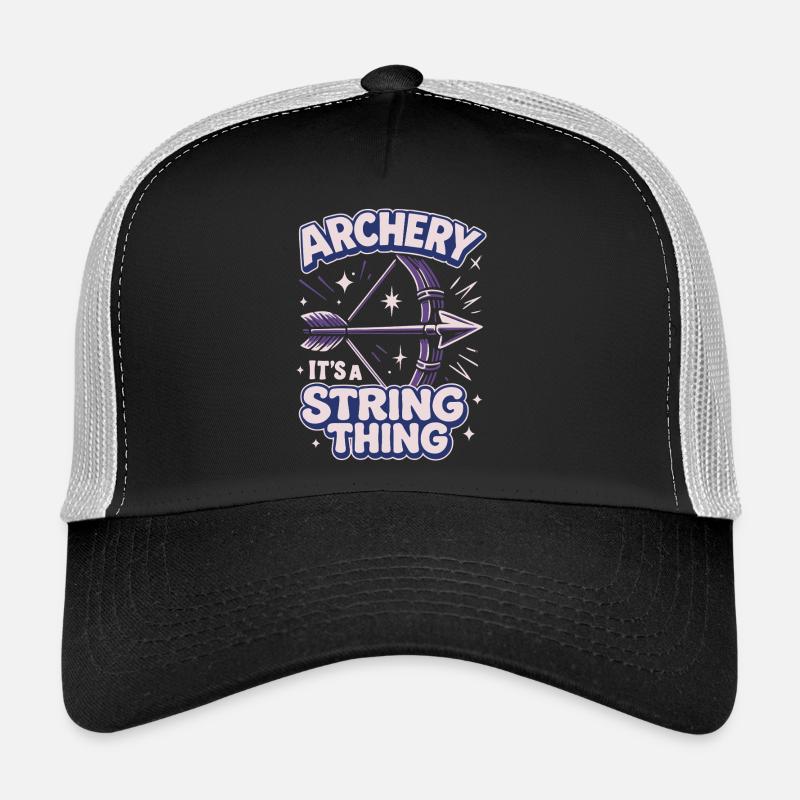 Tir à l'arc Une question d'archer de corde d'arc Casquette trucker 
