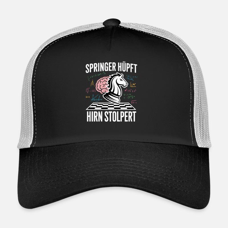 Knight Hops Cerveau Trébuche Pièces d’échecs Casquette trucker 