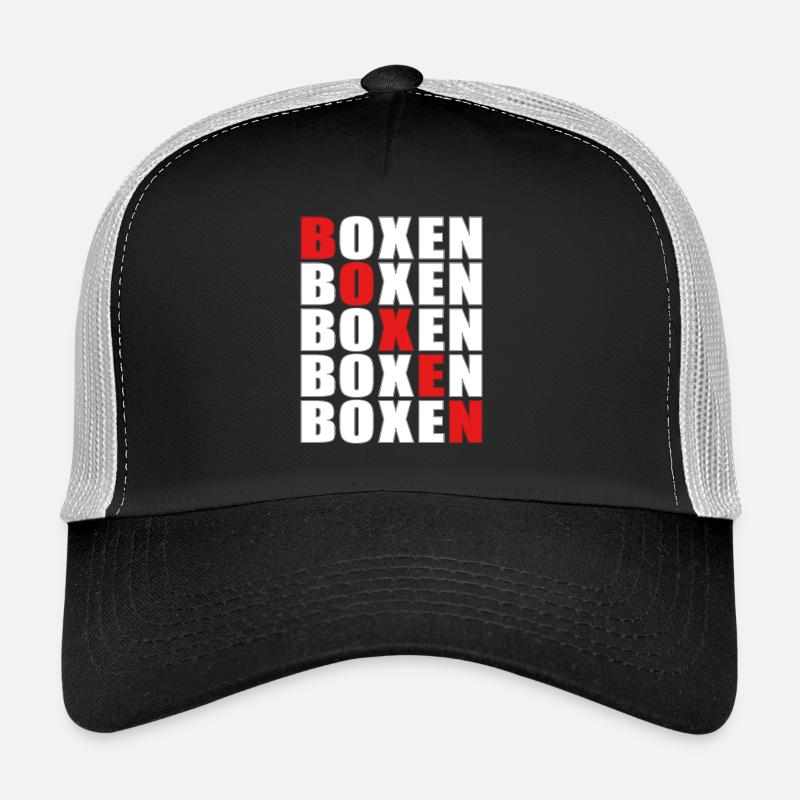 Boxen Sport Training Fighter - Trucker Cap - Schwarz/Steingrau