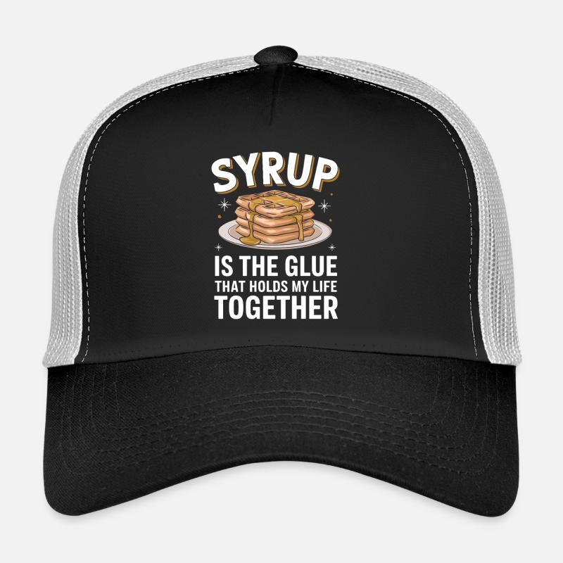 Waffles and Syrup Pancakes Waffles Gift Trucker Cap