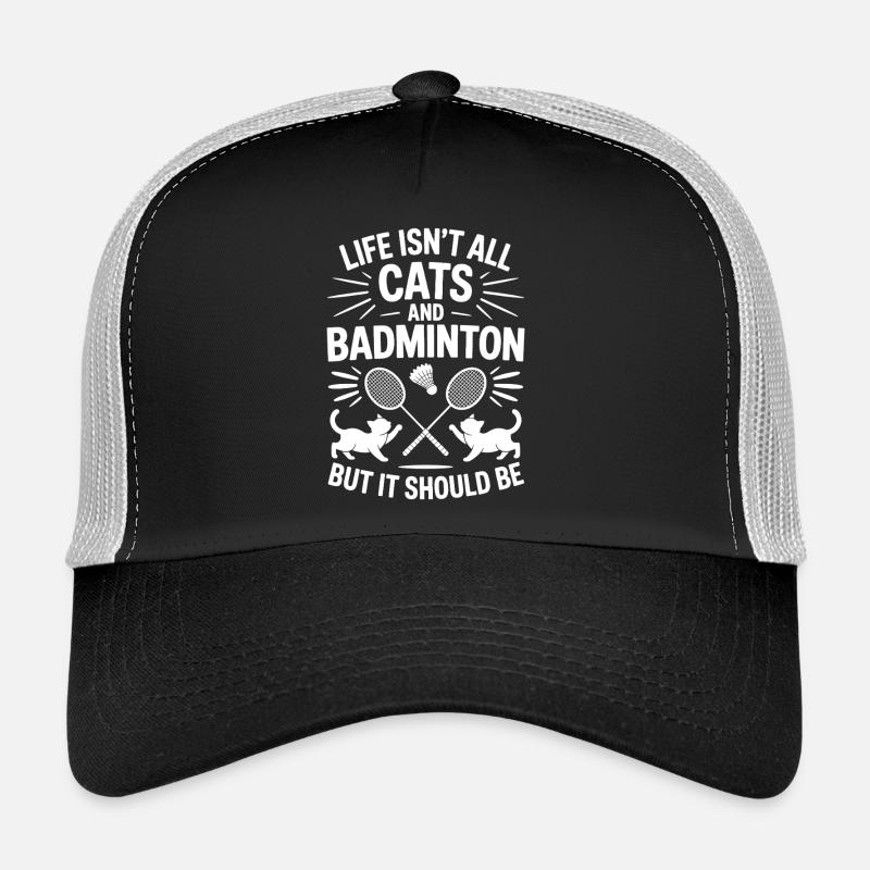 Badminton Spruch Katze Lustiges Badminton Geschenk Trucker Cap