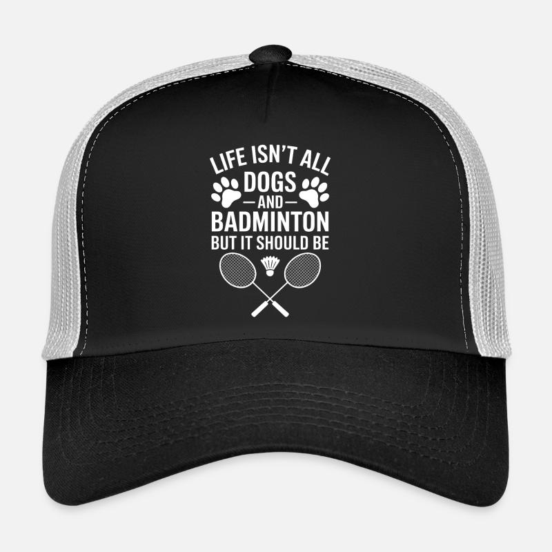 Badminton Spruch Hunde Lustiges Badminton Geschenk Trucker Cap