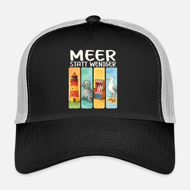 Moin Leuchtturm Robbe Strandkorb Möwe Küste Trucker Cap