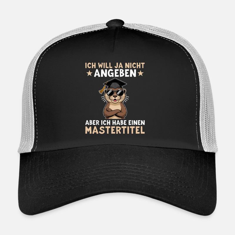 Master's Degree - Otter with Master's Degree Trucker Cap
