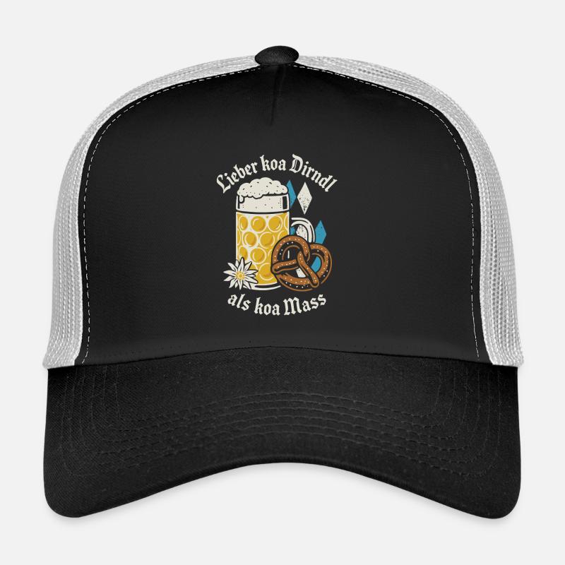 Lieber koa Dirndl als koa Mass - Bier und Gaudí Casquette trucker 