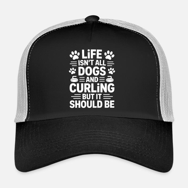 Curling Dire Chiens Drôle Curling Cadeau Casquette trucker 