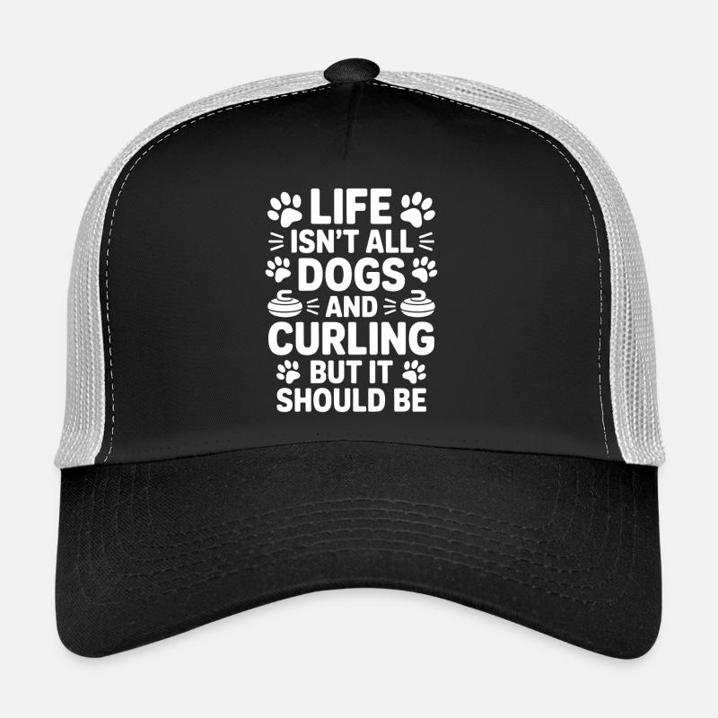 Curling Spruch Hunde Lustiges Curling Geschenk Trucker Cap