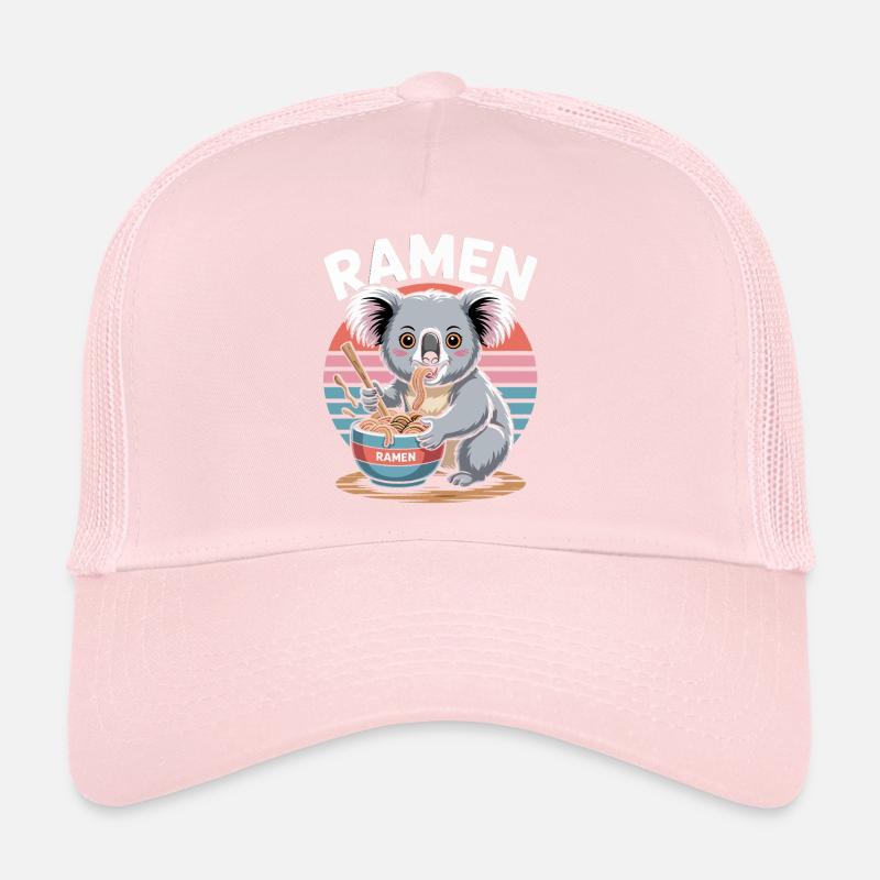 Ramen Koala au coucher de soleil rétro Casquette trucker 