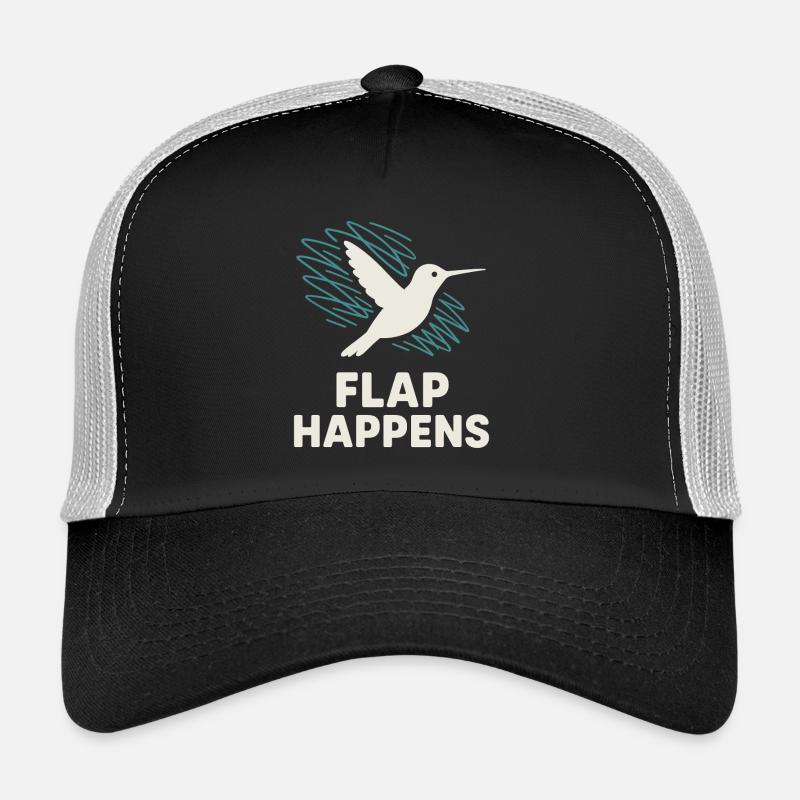 Funny Hummingbird Mem Tiny Bird Big Energy Trucker Cap