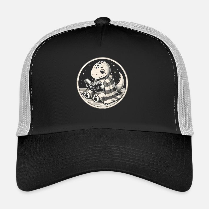 Dinosaure de lecture confortable Casquette trucker 