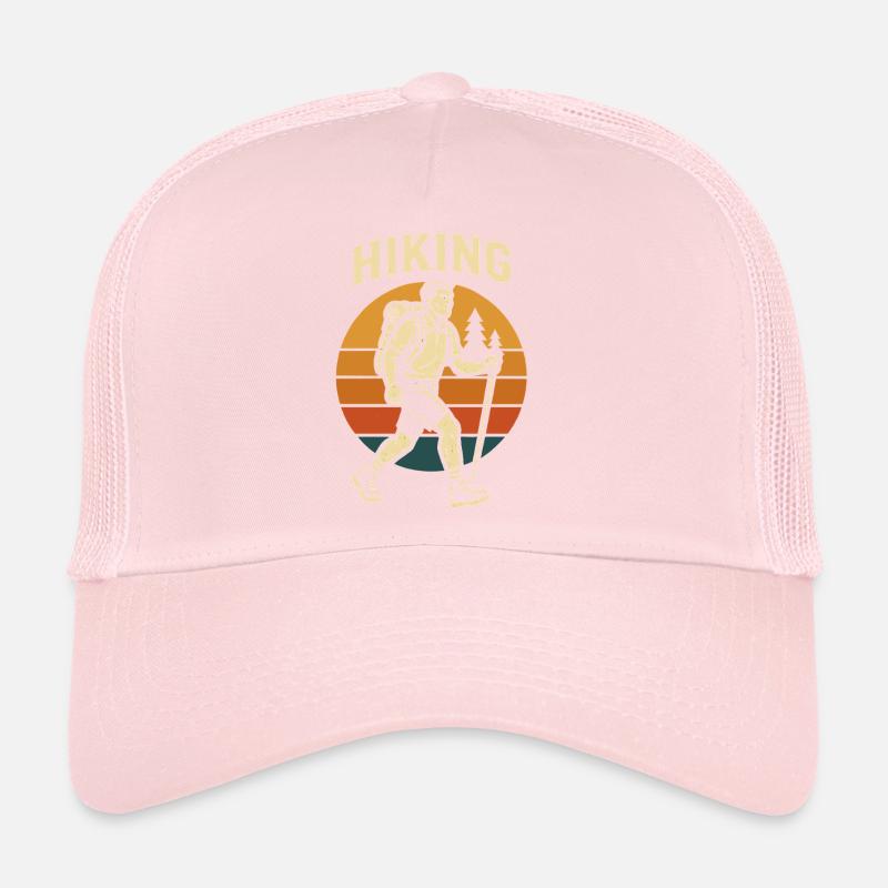 Hiking Retro Sunset Trucker Cap