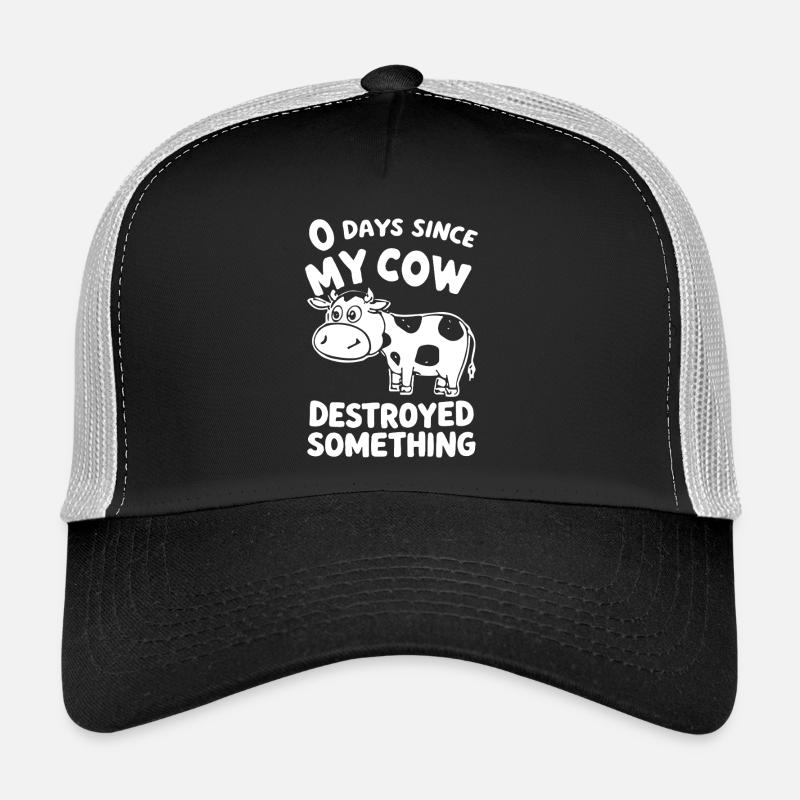 0 Days Since My Cow Destroyed Something Fun Trucker Cap