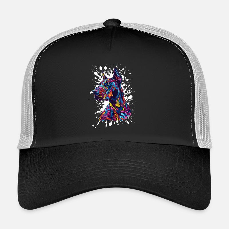 Bunter Hundenkopf Pop Art Trucker Cap