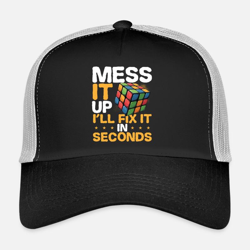 Mess Up I'll Make It In Seconds -puzzle Trucker Cap