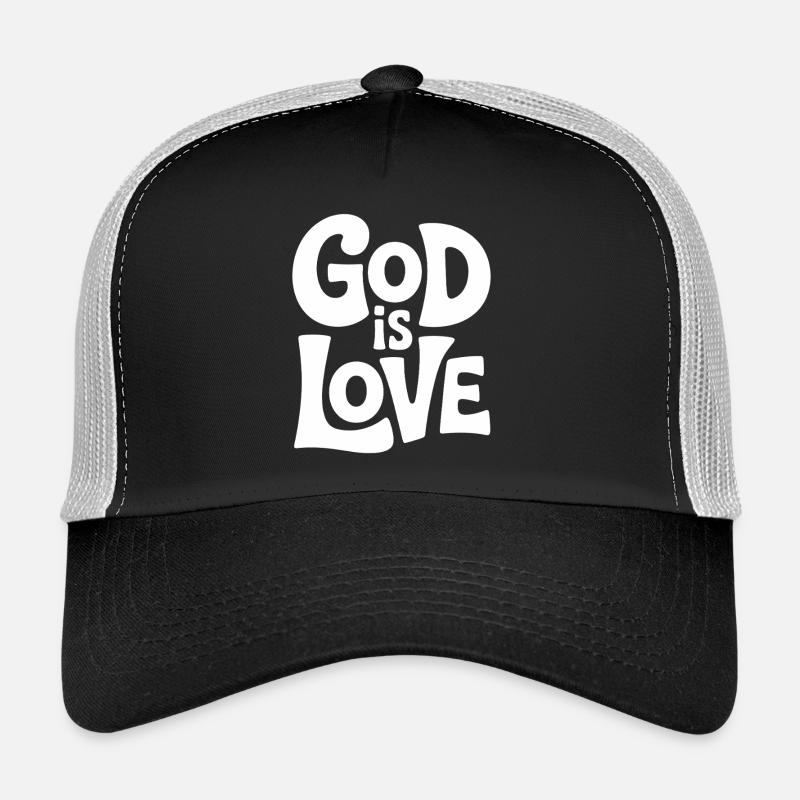Dieu est amour Jésus Foi chrétienne Casquette trucker 