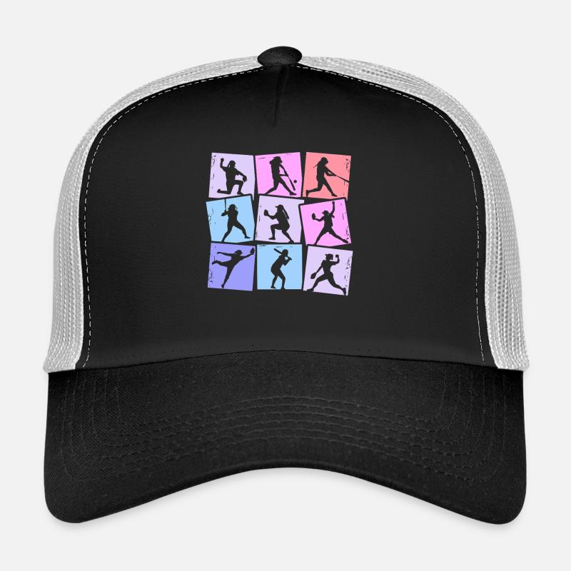 Baseballspielerin Baseball Damen Kinder Mädchen Trucker Cap