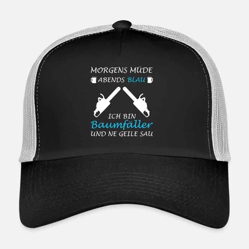 Ouvrier forestier bûcheron forestier abattant des arbres Casquette trucker 