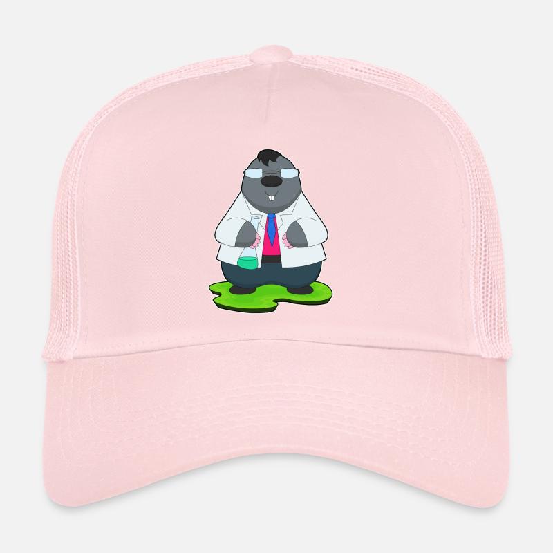 Mole Scientist Test Tube Laboratory Trucker Cap