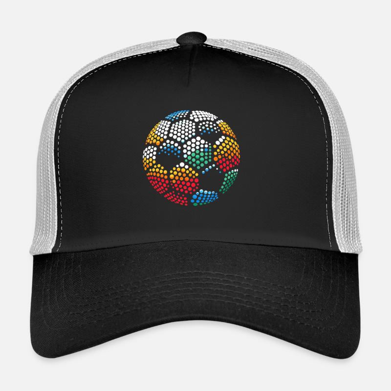 Spotty Colorful Dot Mosaic Globe Trucker Cap