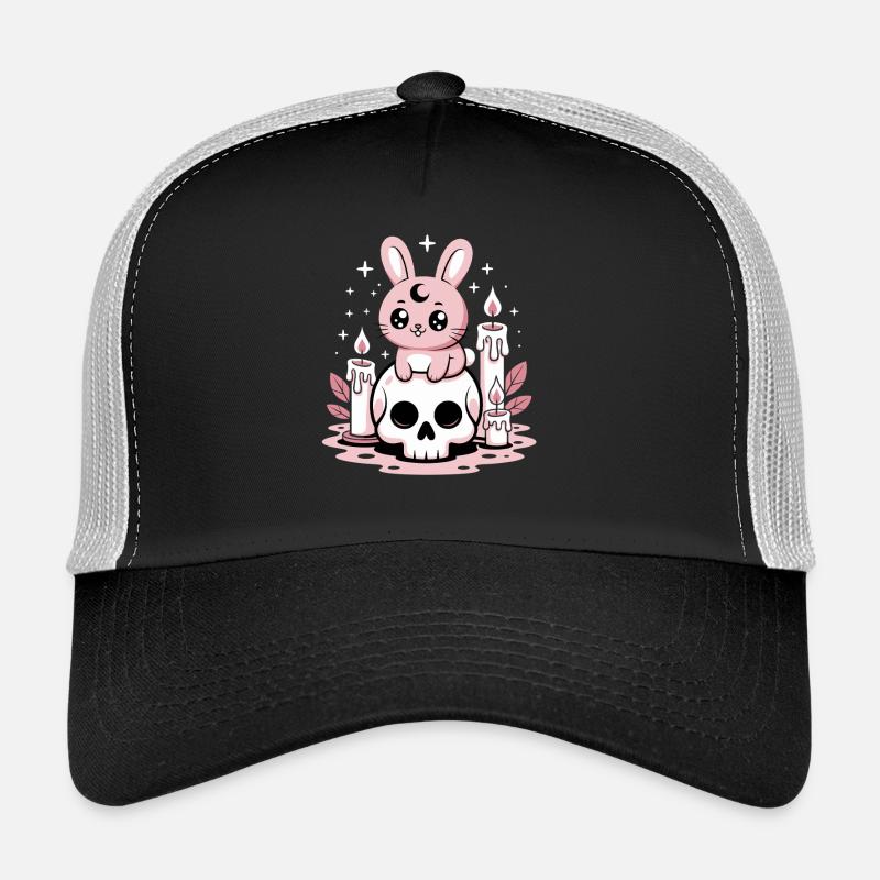 Kawaii Pastel Goth Bunny Trucker Cap