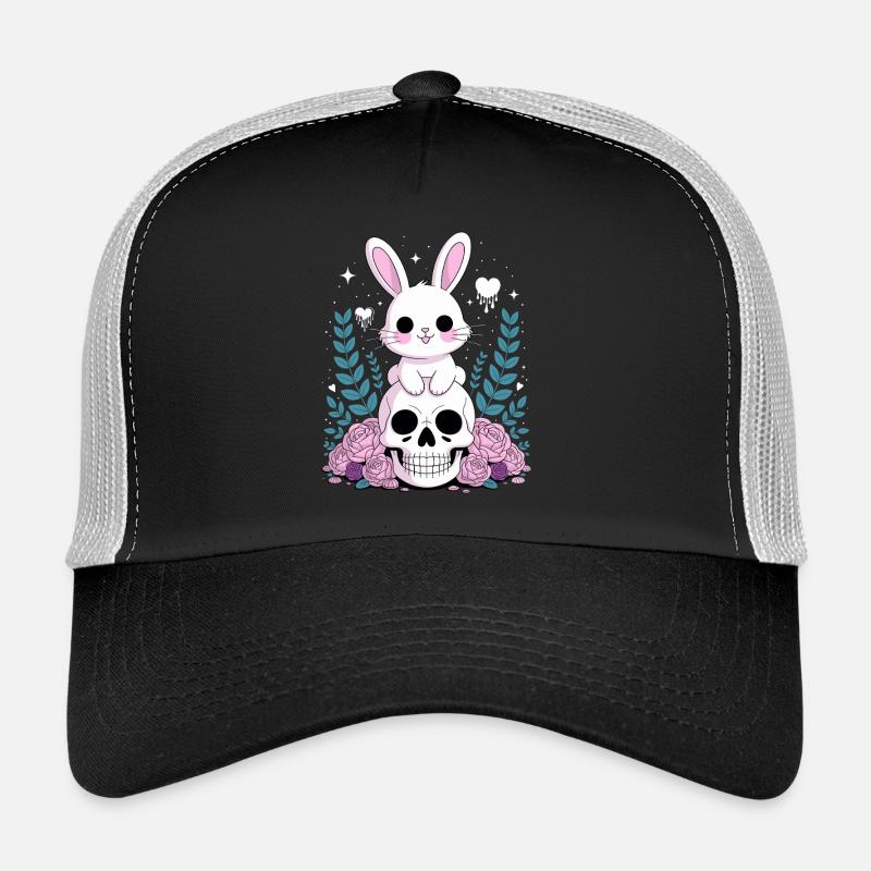 Kawaii Pastel Goth Bunny Trucker Cap