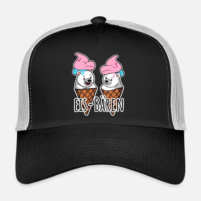 Zwei leckere Eis Bären an der Eisdiele Trucker Cap