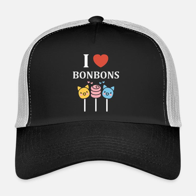 I Love Candy Cats Lollipops Trucker Cap