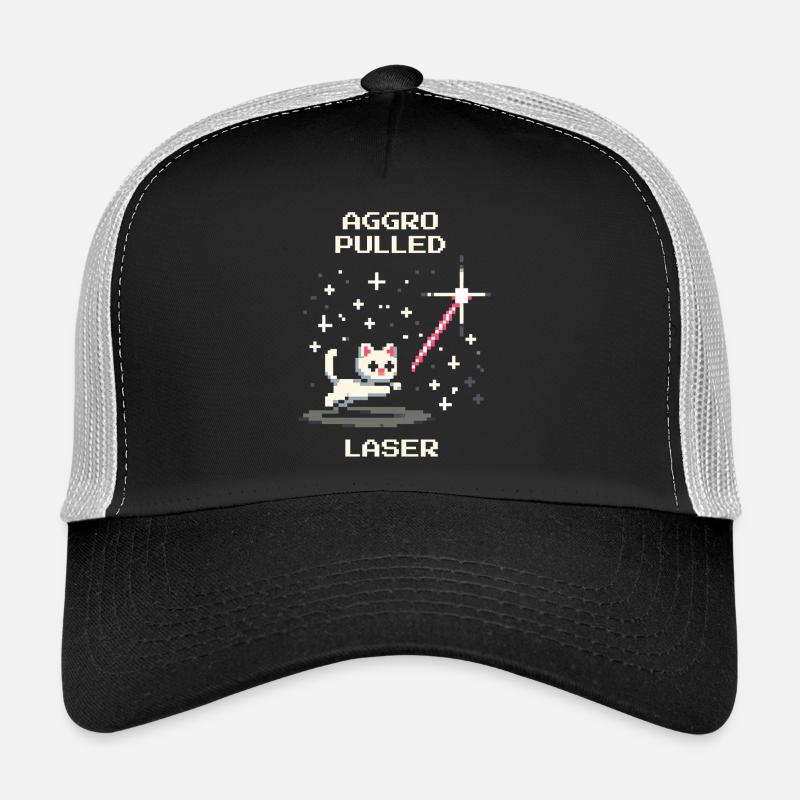 Aggro dessiné : Laser | L’instinct du chat Casquette trucker 
