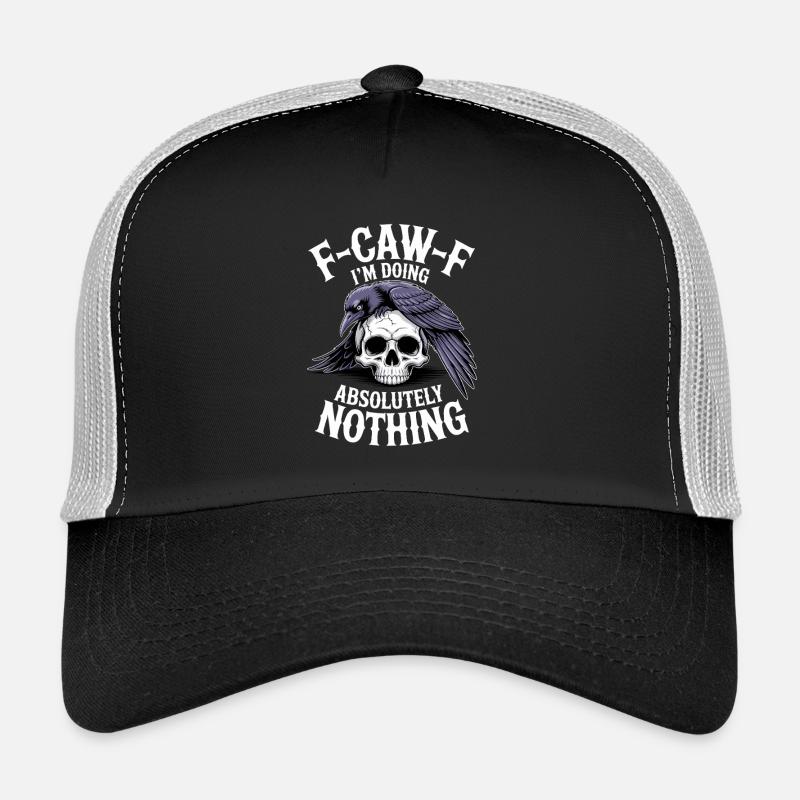 F-GAW-F Absolument rien Crâne Corbeau Casquette trucker 