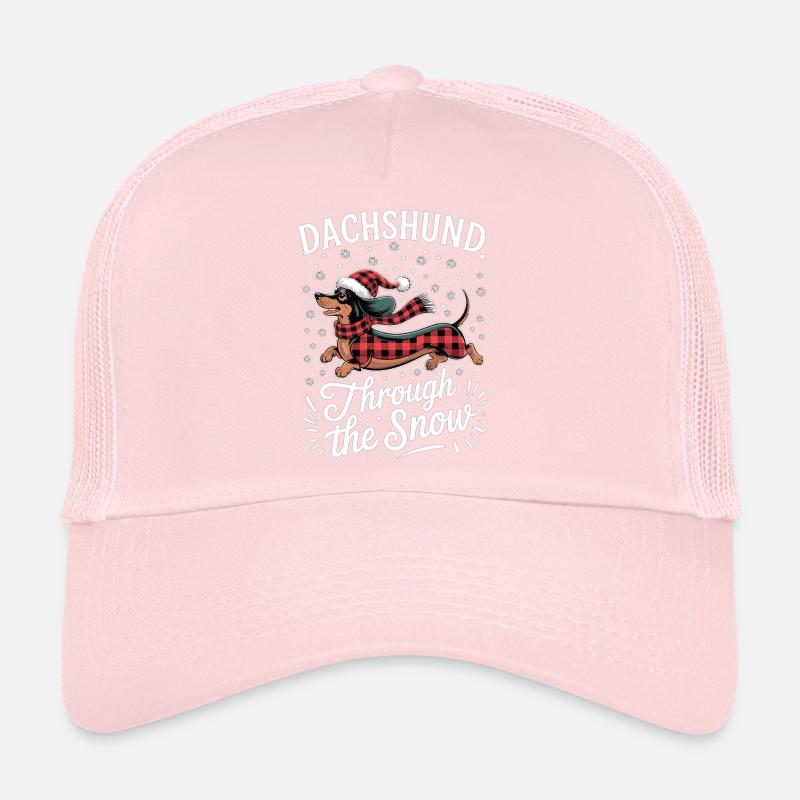 Noël avec chemise teckel Casquette trucker 